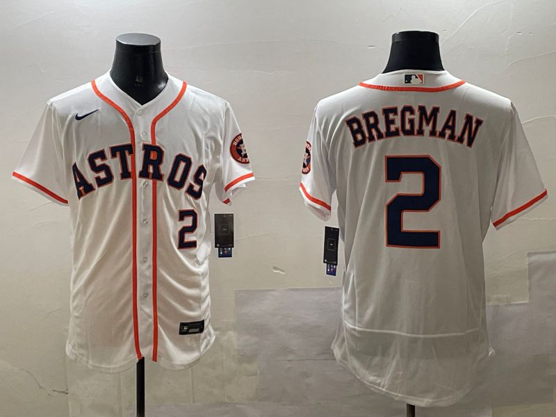 Men Houston Astros #2 Bregman White Elite 2025 Nike MLB Jersey style 1->houston astros->MLB Jersey